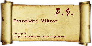 Petneházi Viktor névjegykártya